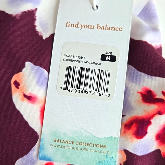 Balance Collection Leggings Crushed Violets Size M - New - Picture 7 of 7